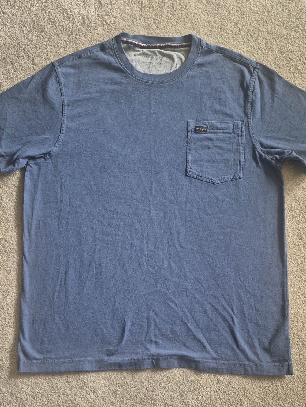 Wrangler Men's Slate Blue Short-Sleeve Pocket Tee